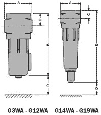 Циклонные сепараторы ZANDER G WA, габариты 
