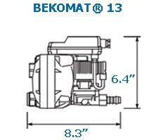 Bekomat 13CO PN25 размеры