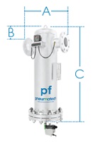 Модели фланцевых фильтров Pneumatech F HE