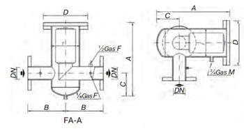 Фильтры газовые FA-A, FA-B, FA-C схема